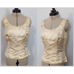 Anne Fogarty 60s Metallic Gold Blouse